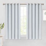 Set of 2 Blackout Window Curtains and Drapes for Kitchen Window Treatment Thermal Insulated Solid Grommet Blackout Drapery Panels