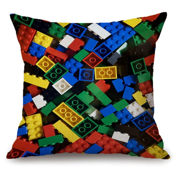 Lego Square Pillow Case Reversible Sequin Glitter Sofa Waist Throw Cushion Cover / Lego - Anna's Linens Store