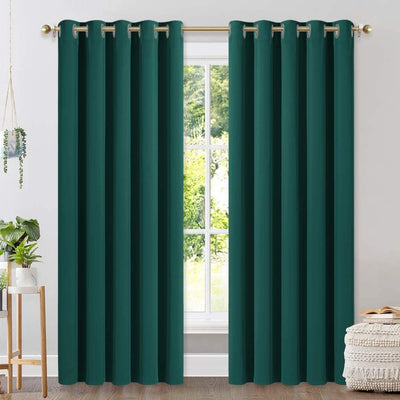Set of 2 Blackout Window Curtain Treatment Thermal Insulated Drapery Panels - Anna's Linens Store