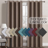 Linen Room Darkening Light Blocking Thermal Insulated Heavy Weight Textured Rich Burlap Curtain 1 Panel - Anna's Linens Store