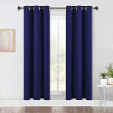 Set of 2 Blackout Window Curtains and Drapes for Kitchen Window Treatment Thermal Insulated Solid Grommet Blackout Drapery Panels