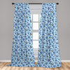 Leopard Texture Illustration Exotic Fauna Inspired Pattern Lightweight Decorative Panels Window Curtains Set of 2 Rod Pocket - Anna's Linens Store