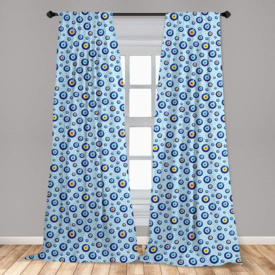 Leopard Texture Illustration Exotic Fauna Inspired Pattern Lightweight Decorative Panels Window Curtains Set of 2 Rod Pocket - Anna's Linens Store