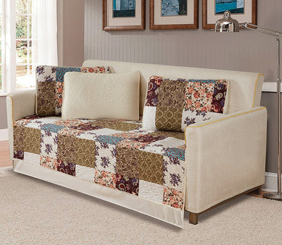 Beige Burgundy Taupe Floral