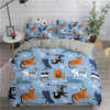 Cartoon Duvet Cover Set Cute Cats 3D Printed | Anna's Linens