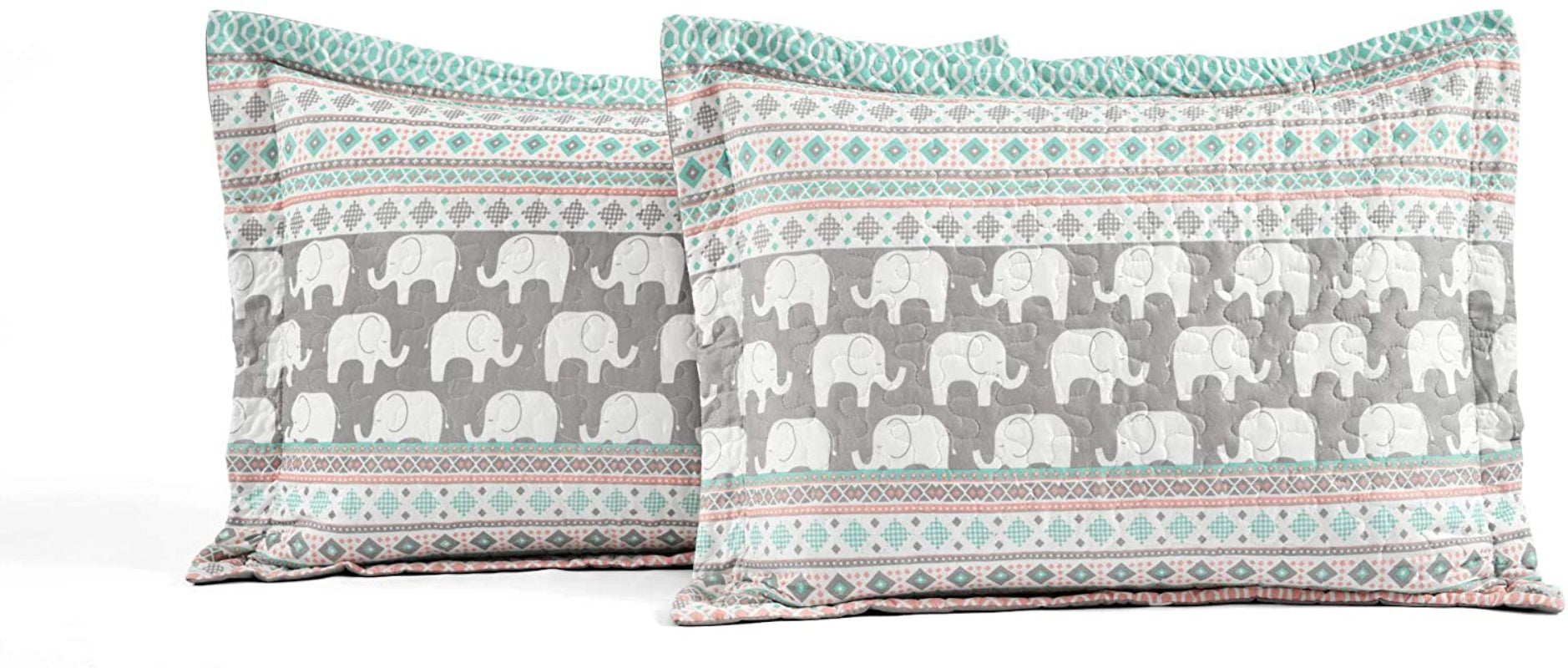 Elephant Stripe 6 pcs Day Bed Bedding Set Bed Skirt Pillow Shams Cases