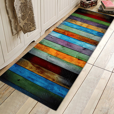 Flannel Entrance Rug Strong Water Absorb Decorative Carpet