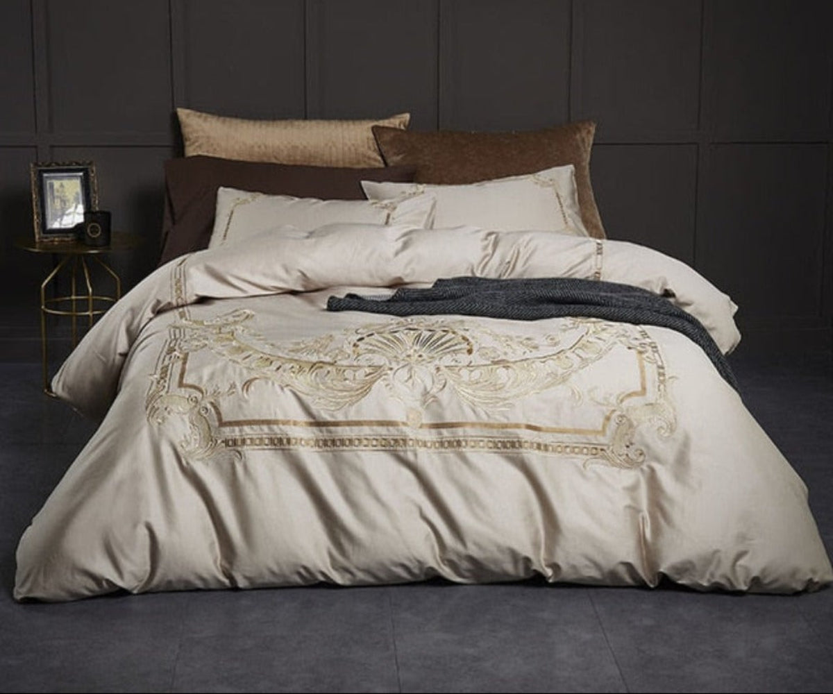 Floral Soft Comfortable Bamboo Fiber Duvet Cover Bedding Set