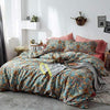Garden Flower Duvet Cover Set with Zipper Closure Soft Cotton
