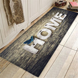 Flannel Entrance Rug Strong Water Absorb Decorative Carpet Anti Skid Trapper