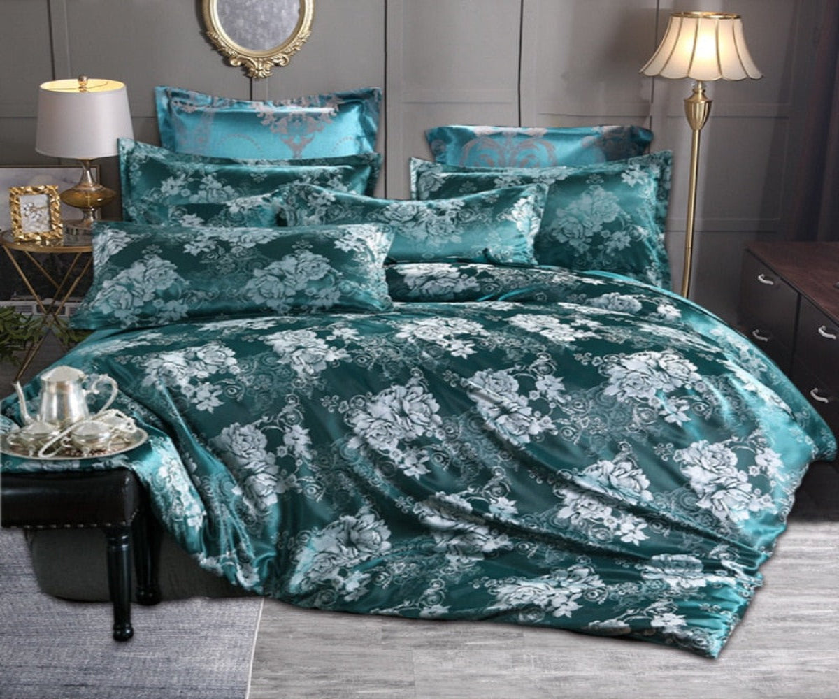 Luxury Bedding Satin Jacquard 3pcs Duvet Cover Set | Anna's Linens