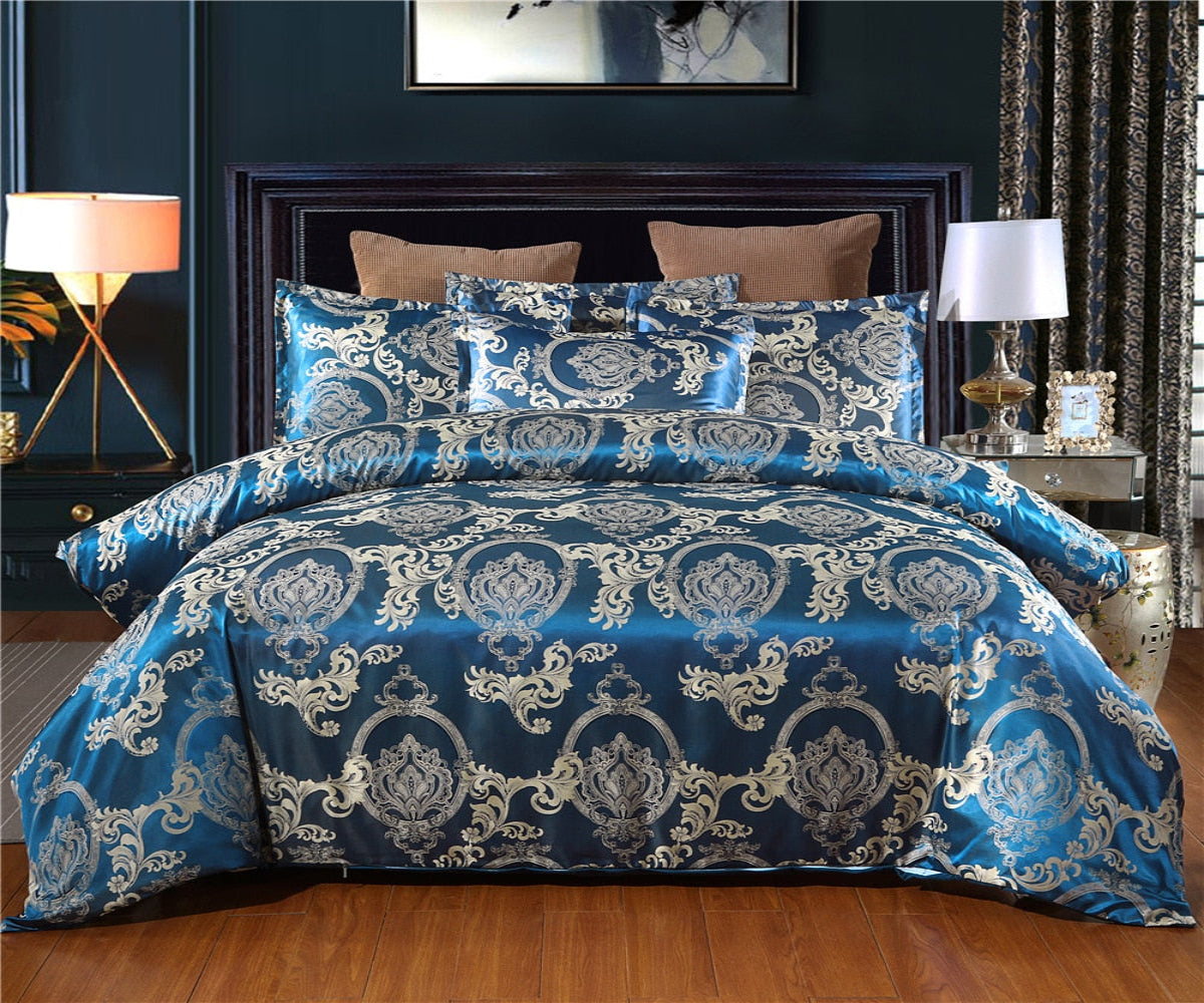 Luxury Bedding Satin Jacquard 3pcs Duvet Cover Set | Anna's Linens