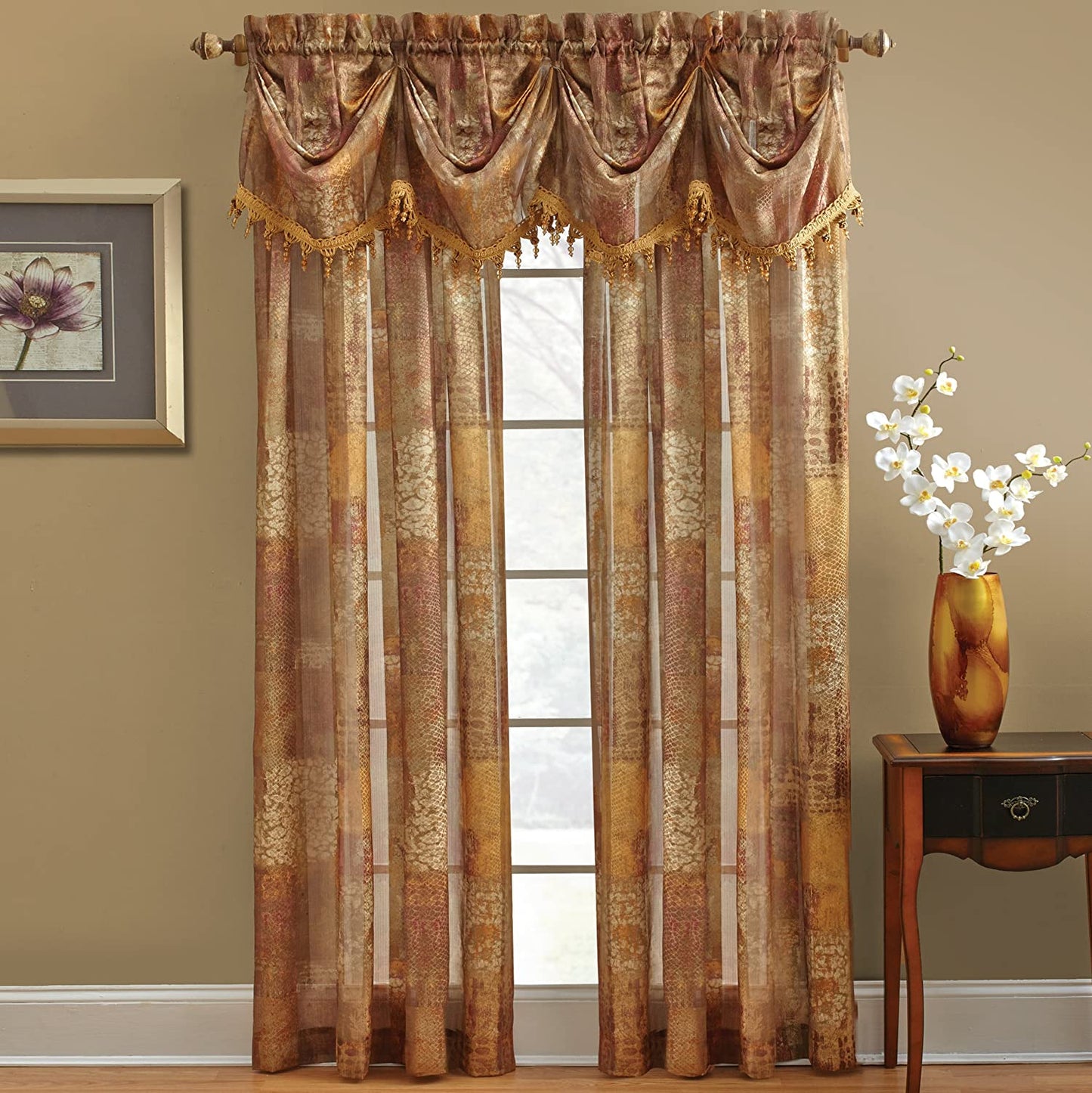Madagascar Sheer 2 Panels Drapes 84 Inch | Anna's Linens