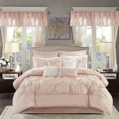 Master Bedroom 24 Piece Room-in-a-Bag Bedding Faux Silk Comforter Set - Anna's Linens Store