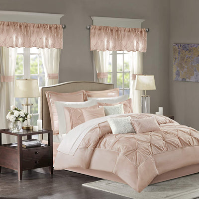 Master Bedroom 24 Piece Room-in-a-Bag Bedding Faux Silk Comforter Set - Anna's Linens Store