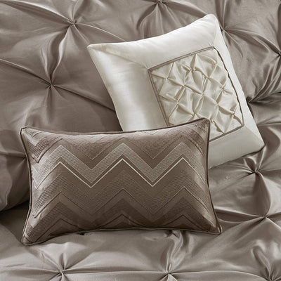 Master Bedroom 24 Piece Room-in-a-Bag Bedding Faux Silk Comforter Set - Anna's Linens Store