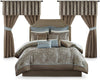 Master Bedroom in a Bag 24 Pcs Faux Silk Comforter Jacquard Set