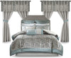 Master Bedroom in a Bag 24 Pcs Faux Silk Comforter Jacquard Set