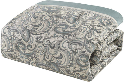 Master Bedroom in a Bag 24 Pcs Faux Silk Comforter Jacquard Set