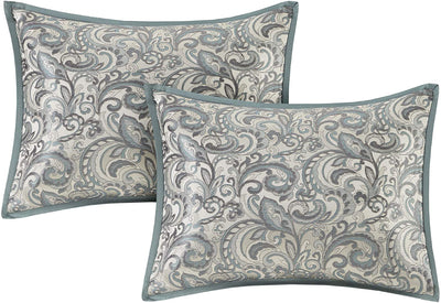 Master Bedroom in a Bag 24 Pcs Faux Silk Comforter Jacquard Set