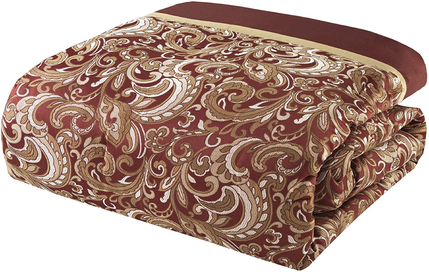 Master Bedroom in a Bag 24 Pcs Faux Silk Comforter Jacquard Set