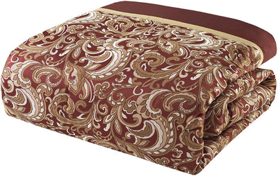 Master Bedroom in a Bag 24 Pcs Faux Silk Comforter Jacquard Set