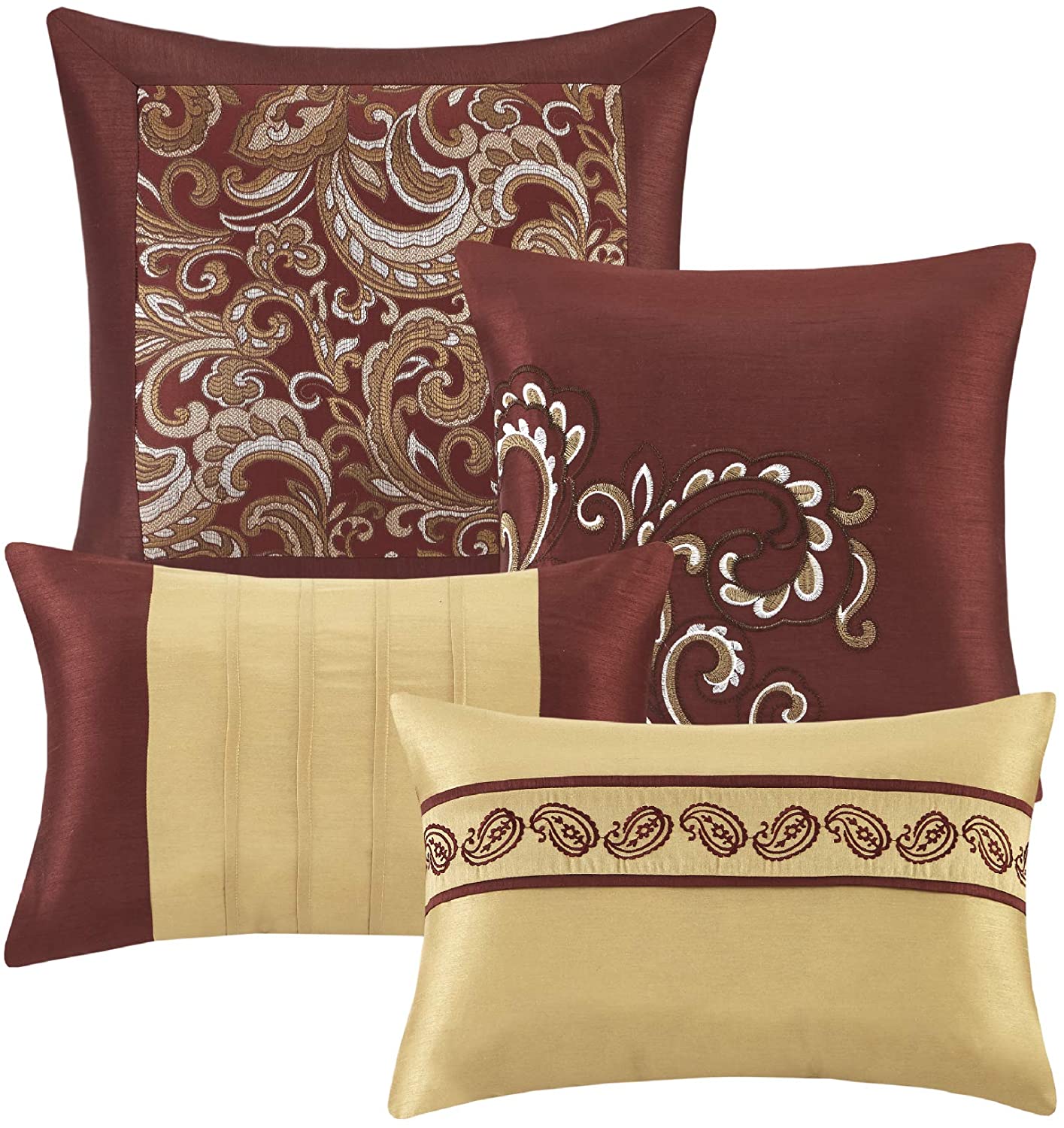 Master Bedroom in a Bag 24 Pcs Faux Silk Comforter Jacquard Set