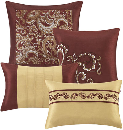 Master Bedroom in a Bag 24 Pcs Faux Silk Comforter Jacquard Set