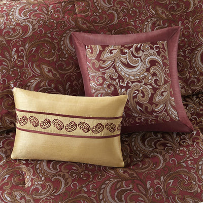 Master Bedroom in a Bag 24 Pcs Faux Silk Comforter Jacquard Set