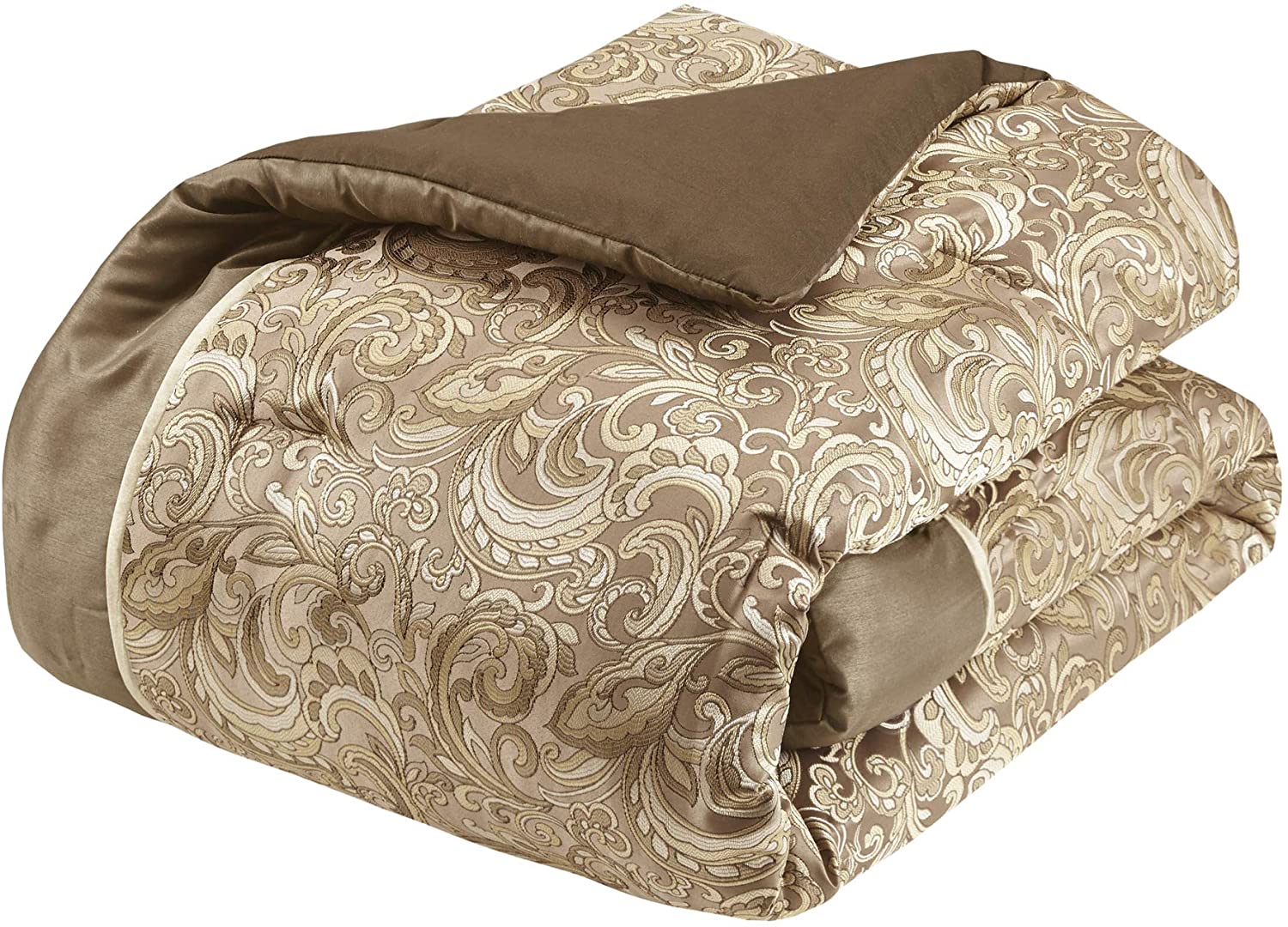 Master Bedroom in a Bag 24 Pcs Faux Silk Comforter Jacquard Set