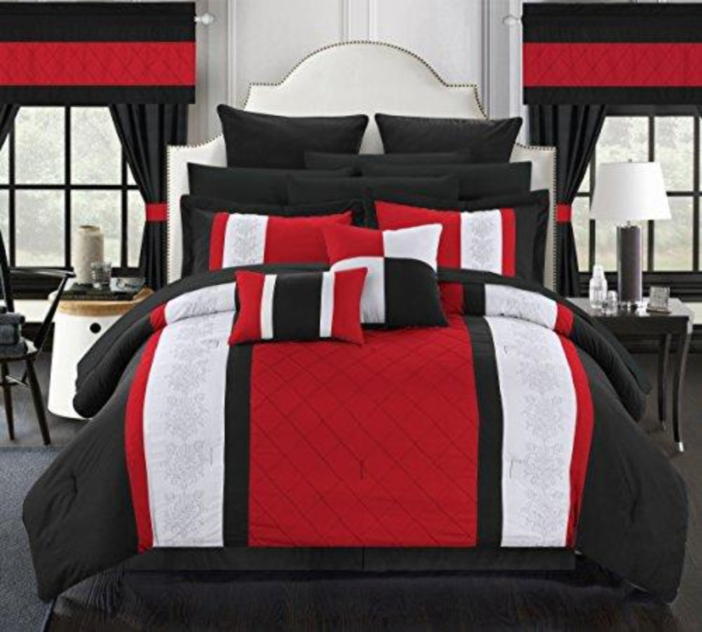 Master Embroidery Sheets, Window Panel Bed in a Bag Comforter Set - Anna's Linens Store