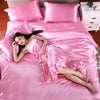Pure Satin Silk Duvet Cover Double-Sided 4 pcs Set | Anna's Linens