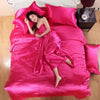 Pure Satin Silk Duvet Cover Double-Sided 4 pcs Set | Anna's Linens