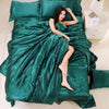 Pure Satin Silk Duvet Cover Double-Sided 4 pcs Set | Anna's Linens