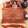 Pure Satin Silk Duvet Cover Double-Sided 4 pcs Set | Anna's Linens
