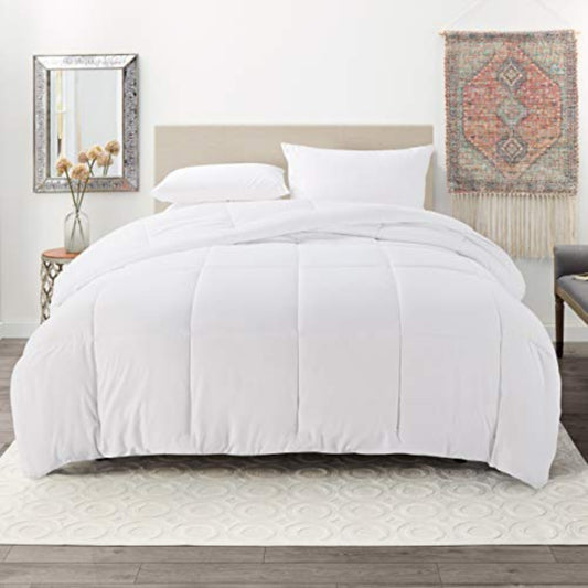 Quilted Down Alternative Comforter Hypoallergenic White Duvet Insert