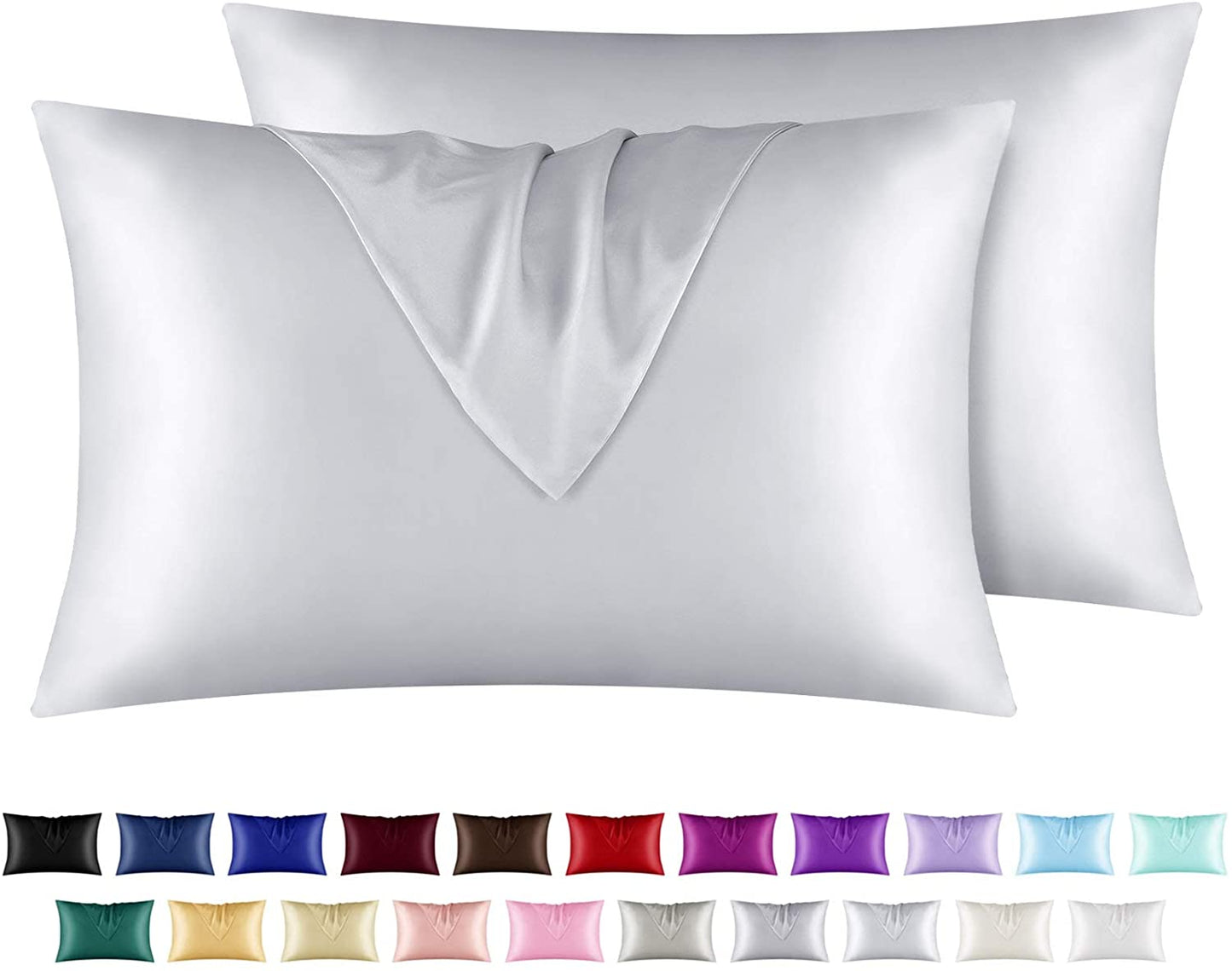Satin Pillowcase for Hair and Skin Silky Pillowcases Envelop Closure