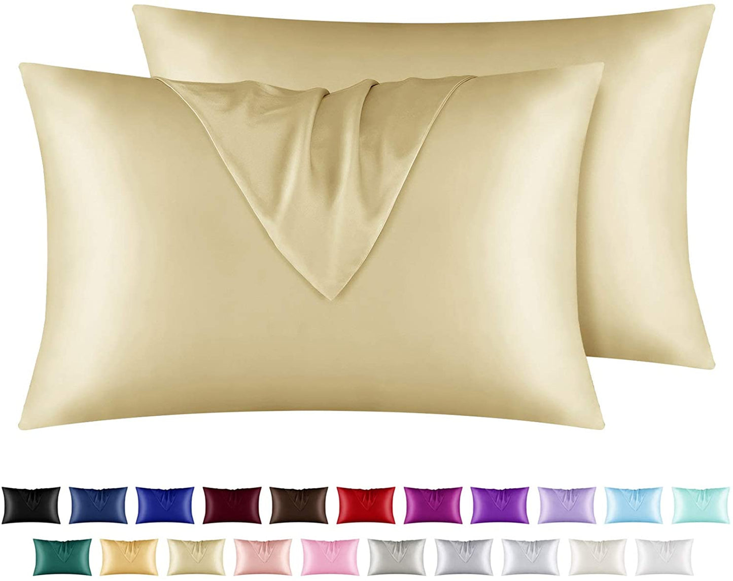 Satin Pillowcase for Hair and Skin Silky Pillowcases Envelop Closure