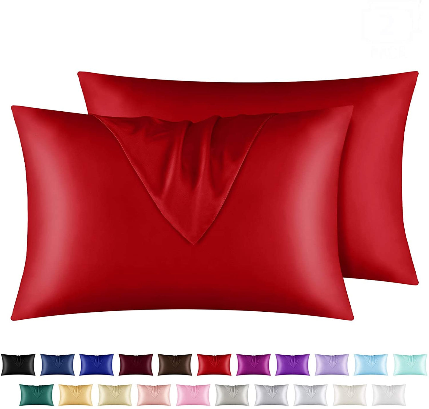 Satin Pillowcase for Hair and Skin Silky Pillowcases Envelop Closure