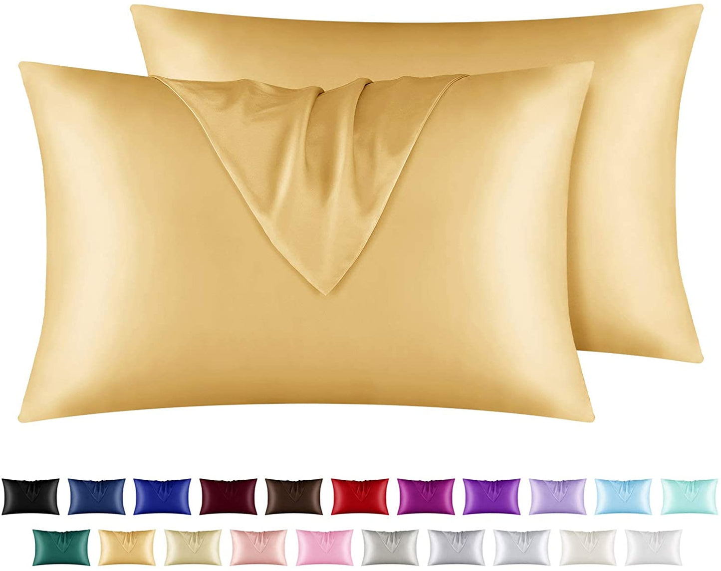 Satin Pillowcase for Hair and Skin Silky Pillowcases Envelop Closure