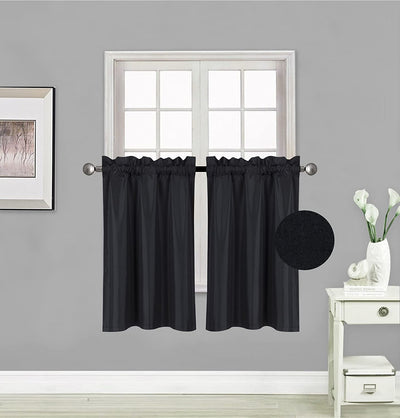 Small Window Treatment Short Curtain Insulated Blackout Drapes