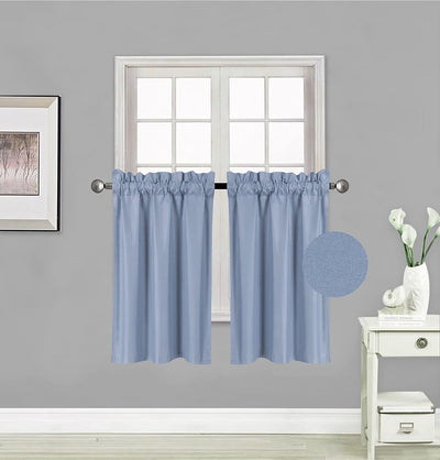 Small Window Treatment Short Curtain Insulated Blackout Drapes
