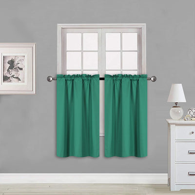Small Window Treatment Short Curtain Insulated Blackout Drapes