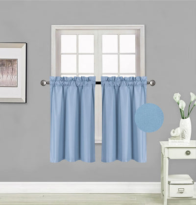 Small Window Treatment Short Curtain Insulated Blackout Drapes