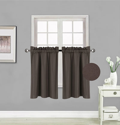 Small Window Treatment Short Curtain Insulated Blackout Drapes