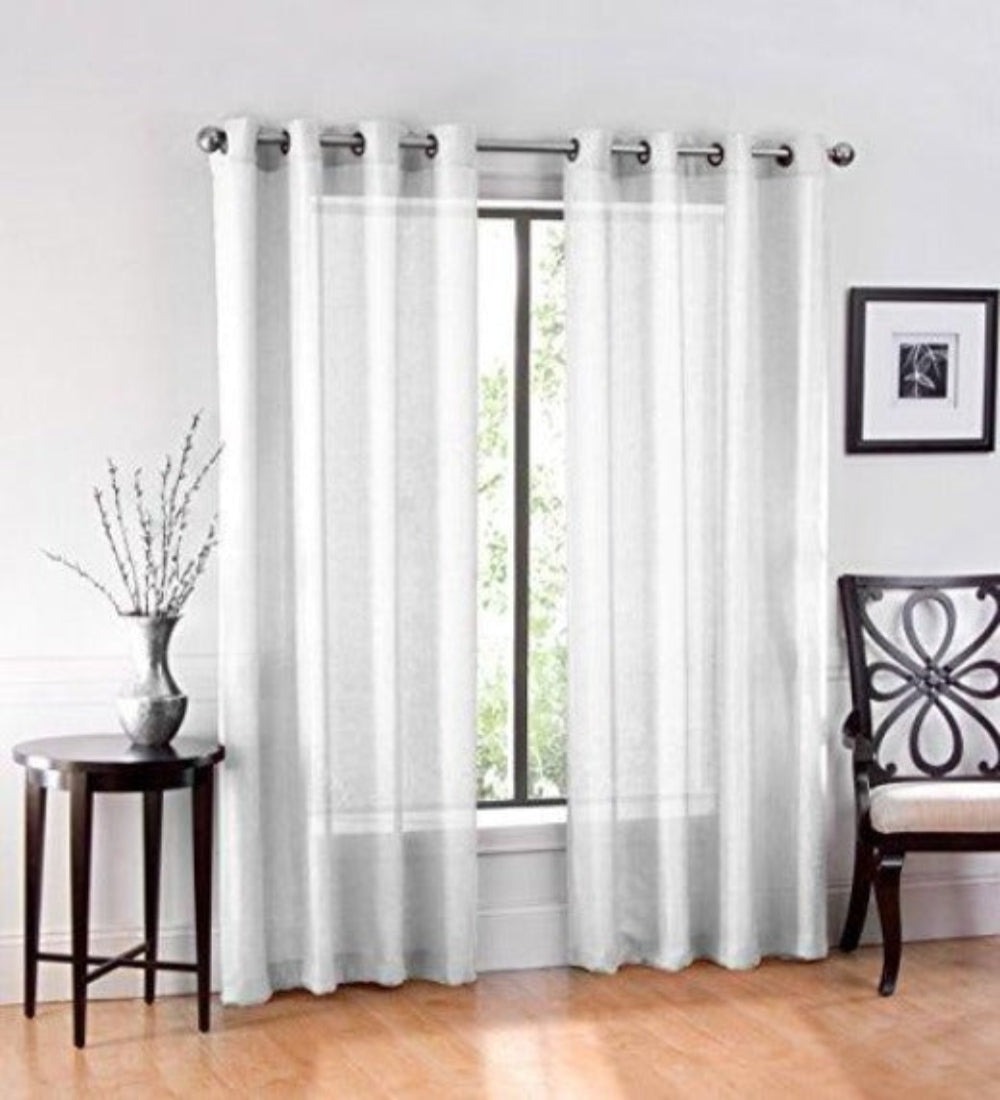 Window Sheer Curtains Grommet Panels 54" X 84" | Anna's Linens