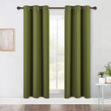 Set of 2 Blackout Window Curtain Treatment Thermal Insulated Grommet Blackout Drapery Panels