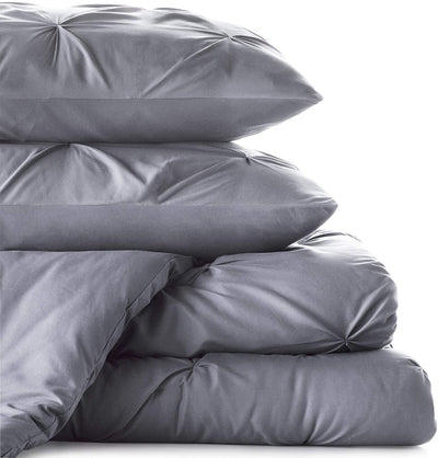 Gray Pinch Pleat