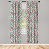 Leopard Texture Illustration Exotic Fauna Inspired Pattern Lightweight Decorative Panels Window Curtains Set of 2 Rod Pocket - Anna's Linens Store