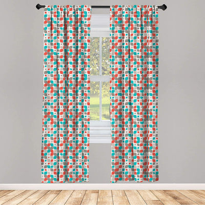 Leopard Texture Illustration Exotic Fauna Inspired Pattern Lightweight Decorative Panels Window Curtains Set of 2 Rod Pocket - Anna's Linens Store